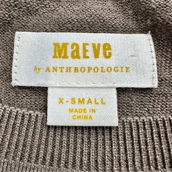 Merino Wool Anthropology Maeve Oversized Crew-Neck Sweater Size XS ~ fits Large - Picture 8 of 10